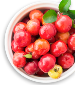 Cherries in a white bowl, Safe Plate Cherry Powder, Ascorbic acid, Erythorbic acid replacement, Sodium Erythorbate, natural cure color